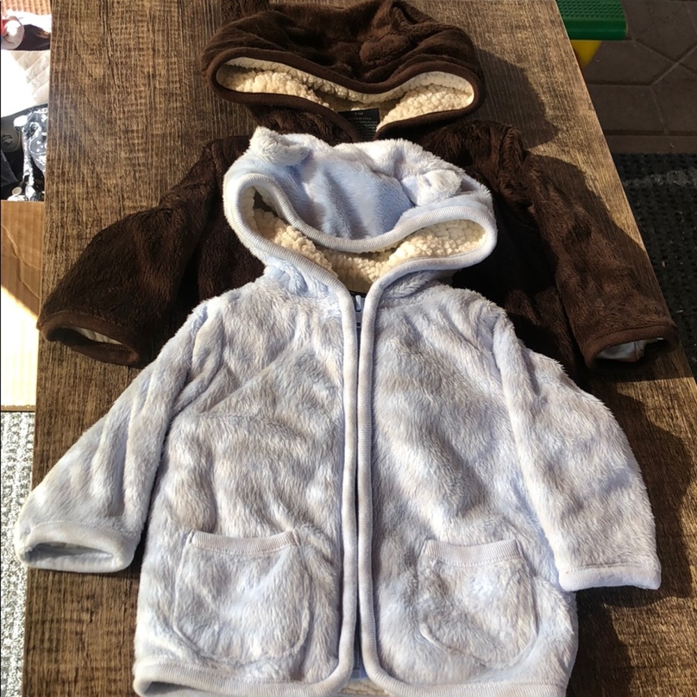 Hooded Faux Fur Zipper Sweater | 3-6 Month